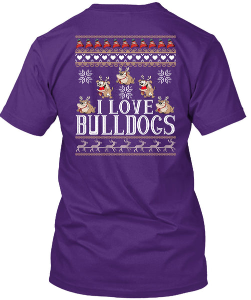 I Love Bulldogs T Shirt, This Girl Loves Christmas T Shirt