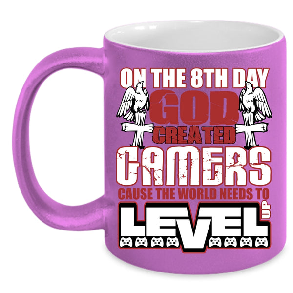 On The 8th Day God Created Gamers Coffee Mug, Awesome Gamers Coffee Cup