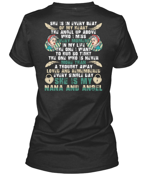 She Is My Nana And Angel T Shirt, Beat Of My Heart T Shirt