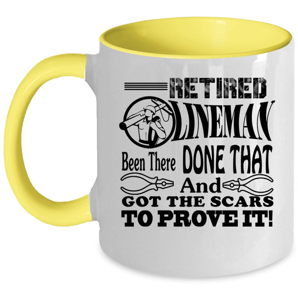 Gift For Retired Lineman Coffee Mug, Retired Lineman Accent Mug