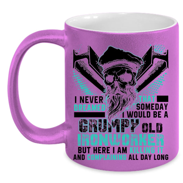 Cool Grandfather Coffee Mug, I Would Be A Grumpy Old Ironworker Accent Mug