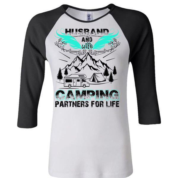 Husband And Wife Camping Partners For Life T Shirt, I Love Husband T Shirt, Awesome T-Shirts