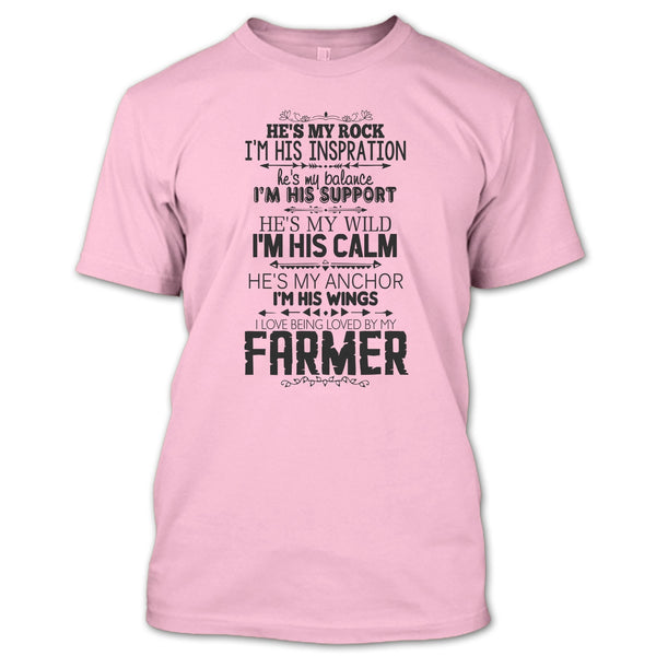 He Is My Rock T Shirt, Coolest Farmer T Shirt