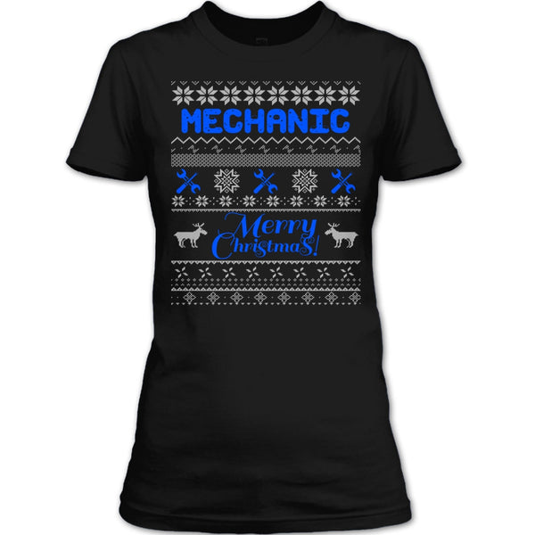 Mechanic Merry Christmas T Shirt, Coolest Mechanic T Shirt