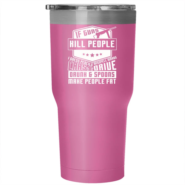 Cars Drive Drunk And Spoons Tumbler 30 oz Stainless Steel, Cool Car Drivers Travel Mug