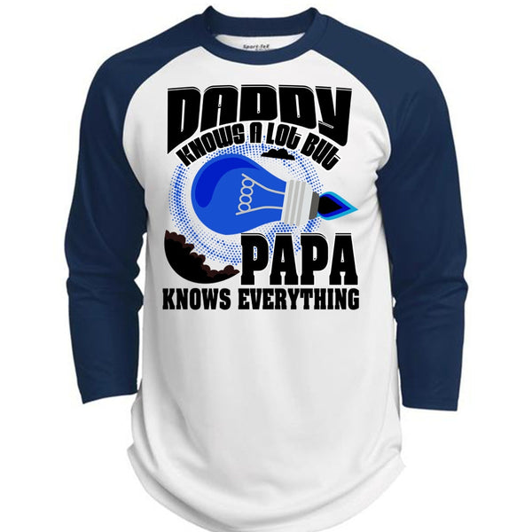 Daddy Knows A Lot T Shirt, I Love Papa T Shirt, Awesome T-Shirts  (Polyester Game Baseball Jersey)