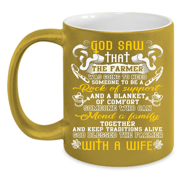 Farmer Coffee Mug, The Farmer With A Wife Coffee Cup