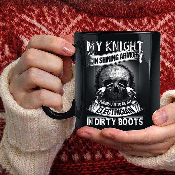To Be An Electrician In Dirty Boots Coffee Mug, Cool Electricians Coffee Cup