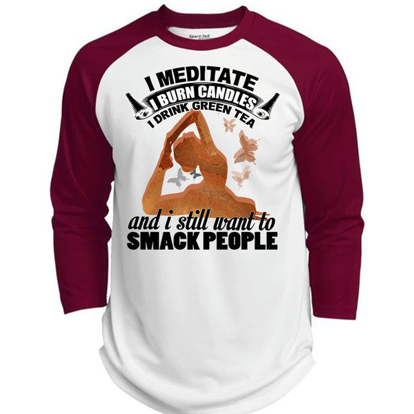 I Meditate T Shirt, I Love Yoga T Shirt, Awesome T-Shirts  (Polyester Game Baseball Jersey)