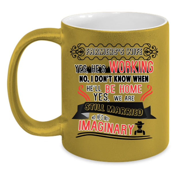Farmer's Wife Mug, Cool Gift For Wedding Cup