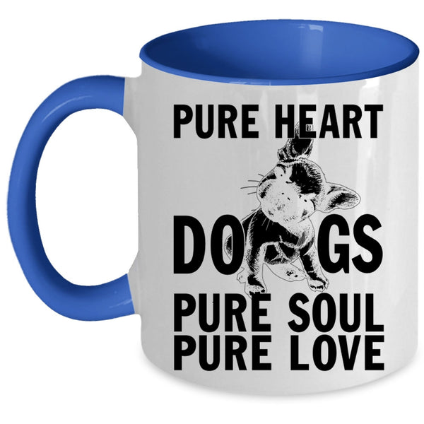 Pure Soul Pure Love Coffee Mug, Pure Heart Dogs Accent Mug