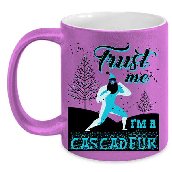 Cute Christmas Coffee Mug, I'm A Cascadeur Accent Mug