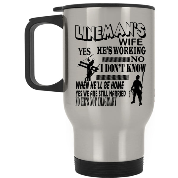 Beautiful Lineman's Wife Travel Mug, Lineman's Wife Mug