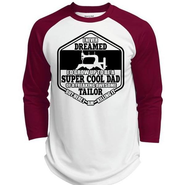 I'd Grow Up To Be A Cool Dad T Shirt, I Love Sewing T Shirt, Awesome T-Shirts  (Polyester Game Baseball Jersey)