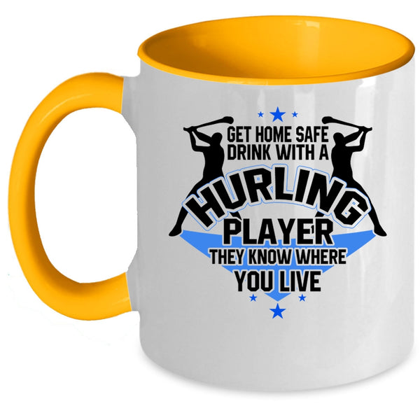 Cool Sport Coffee Mug, Drink With A Hurling Player Accent Mug