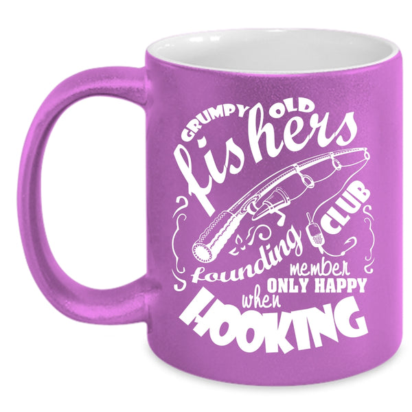 Grumpy Old Fishers Founding Club Coffee Mug, Funny Fishing Coffee Cup