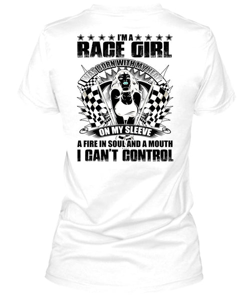I'm A Race Girl T Shirt, I Love Biker T Shirt