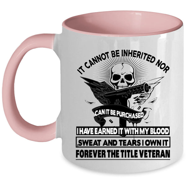 Cool Veteran Coffee Mug, The Title Veteran Accent Mug