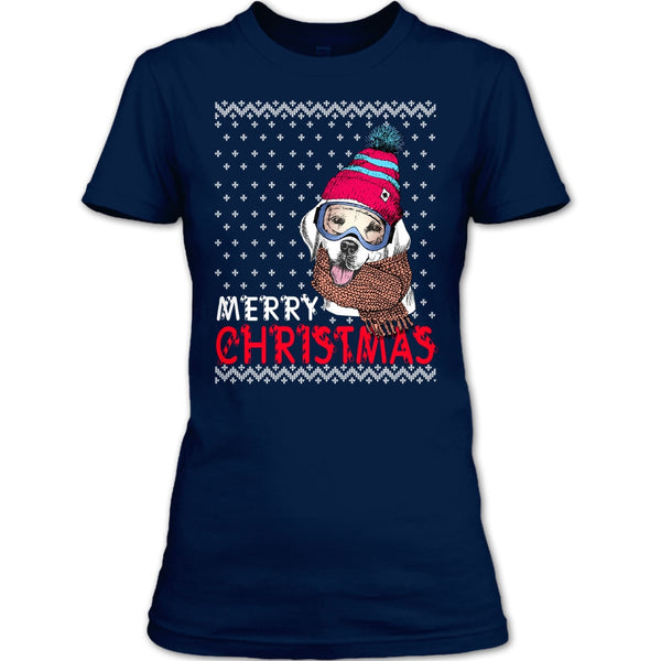 Dog Merry Christmas T Shirt, Coolest Dog Lover T Shirt
