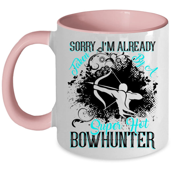 Marry Coffee Mug, I'm Already Taken By A Hot Bowhunter Accent Mug