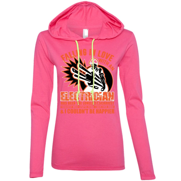 Falling In Love With An Electrician T Shirt, I Love Electrician T Shirt, Awesome T-Shirts