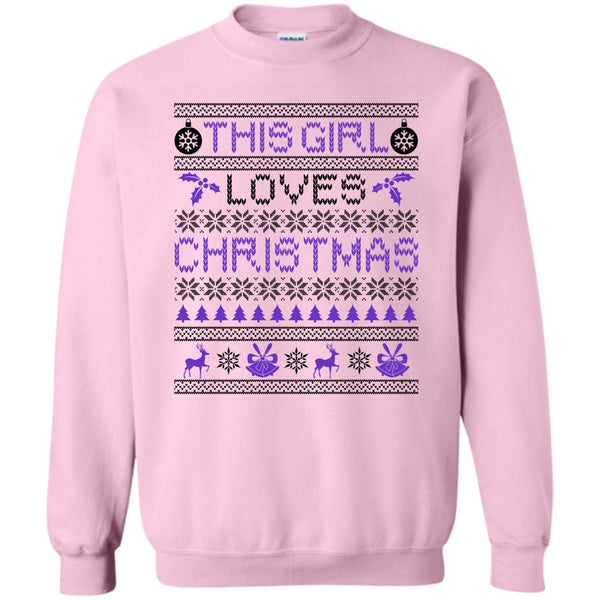 Awesome Merry Christmas T Shirt, This Girl Loves Christmas Sweatshirt
