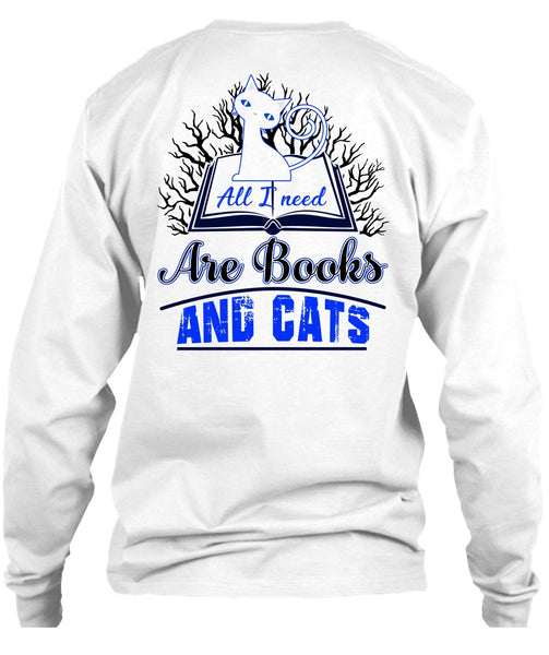 All I Need Are Books And Cats T Shirt, I Love Cat T Shirt