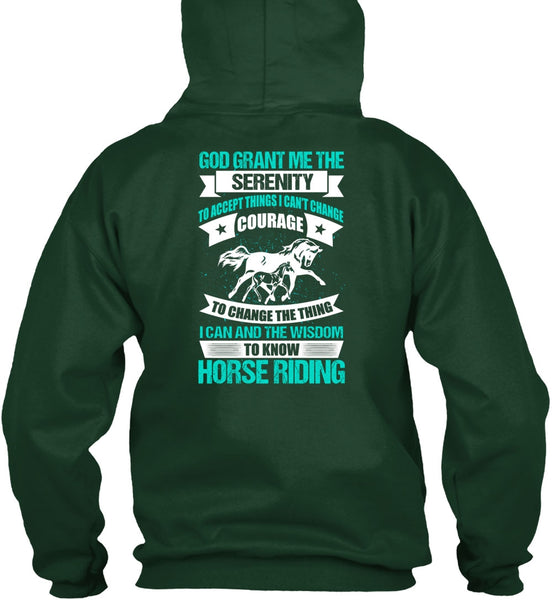 Know Horse Riding T Shirt, God Grant Me The Serenity T Shirt
