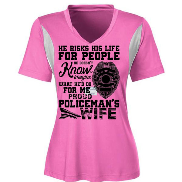 Proud Policeman's Wife T Shirt, I Love Police T Shirt, Awesome T-Shirts