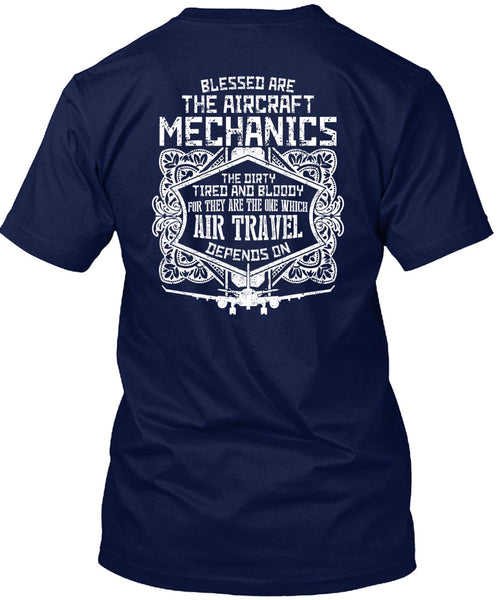 Blessed Are The Aircraft Mechanics T Shirt, Air Travel T Shirt