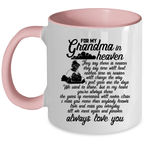 Best Gift For My Kids Coffee Mug, For My Grandma In Heaven Accent Mug