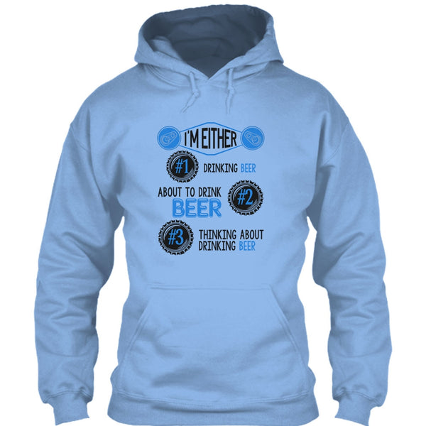 I'm Either Drinking Beer T Shirt, Coolest Beer Drinker T Shirt