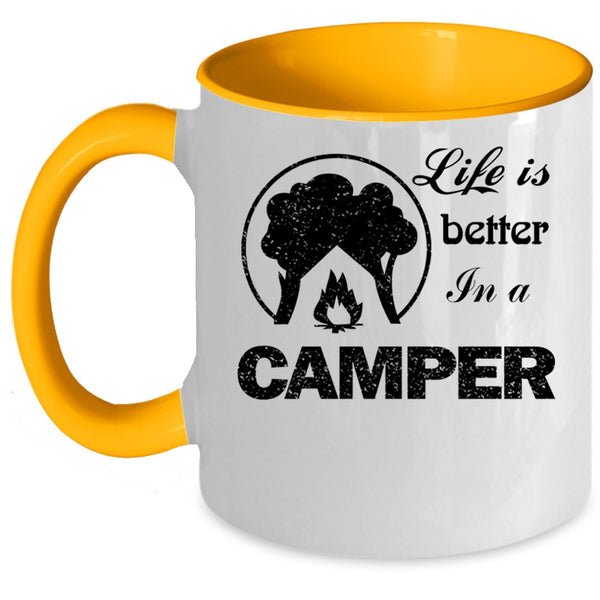 Awesome Camper Coffee Mug, Life Is Better In A Camper Accent Mug