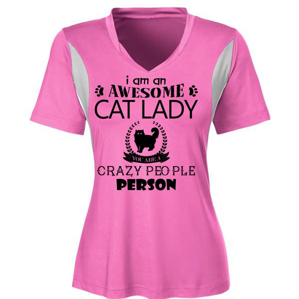 I Am An Awesome Cat Lady Crazy People Person T Shirt, I Love Cat T Shirt