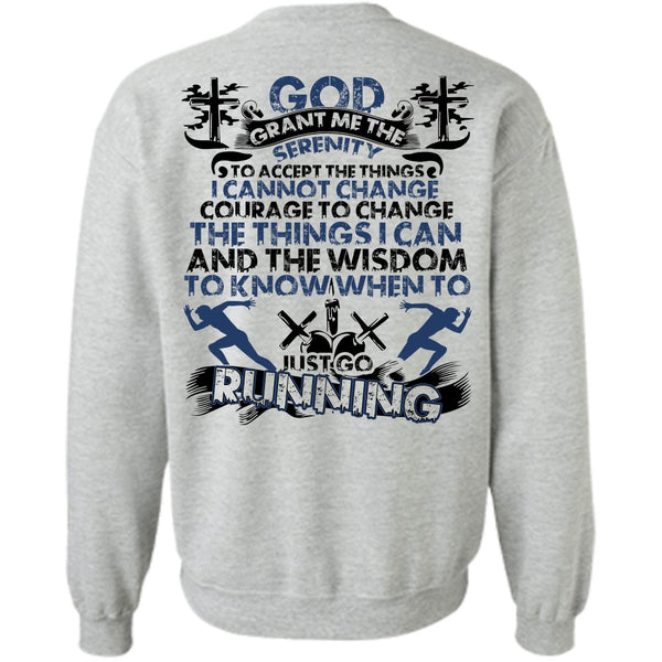 I Love Running T Shirt, Just Go Running Sweatshirt