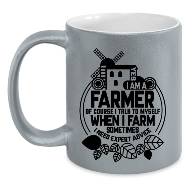 Best Gift For Farmer Coffee Mug, Yes I Am A Farmer Accent Mug