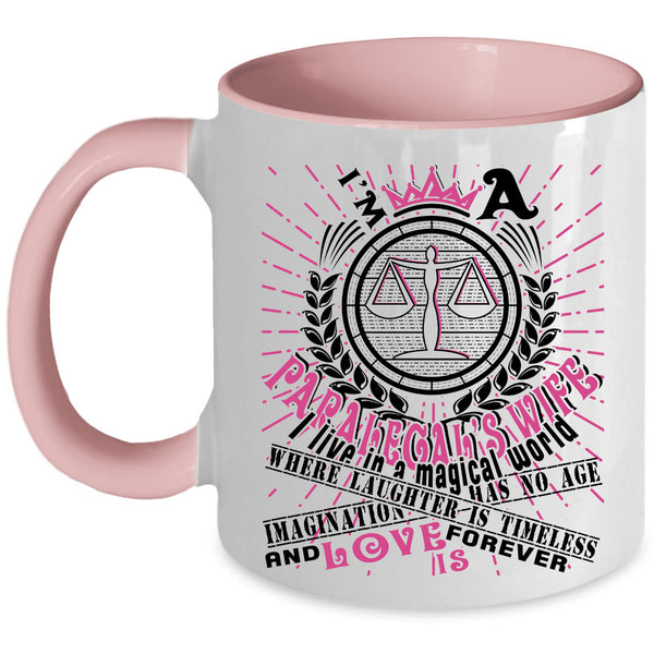 Just Married Coffee Mug, I'm A Paralegal's Wife Accent Mug