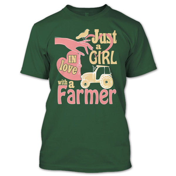 Just A Girl T Shirt, In Love With A Farmer T Shirt