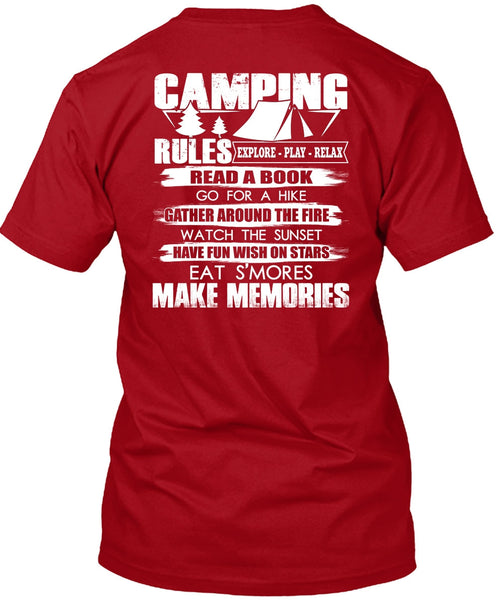 Camping Rules T Shirt, Make Memories T Shirt