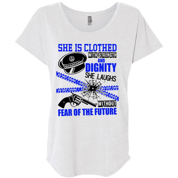 She Is Clothed With Strength T Shirt, I Love Police T Shirt, Awesome T-Shirts