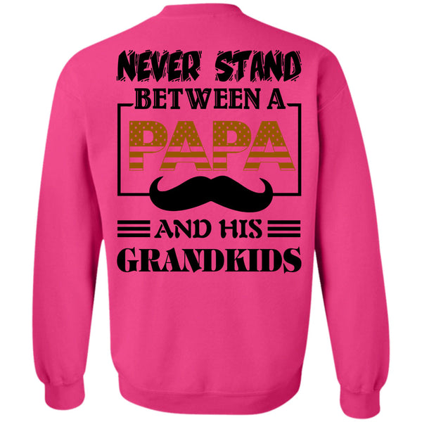 Being A Father T Shirt, Never Stand Between A Papa And His Grandkids Sweatshirt