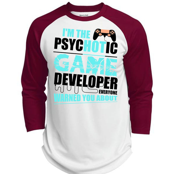 I'm The Psychotic Game T Shirt, I Love Gaming T Shirt, Awesome T-Shirts  (Polyester Game Baseball Jersey)