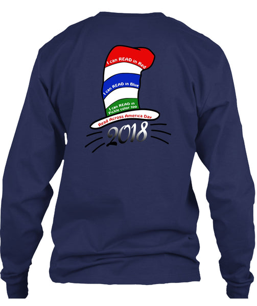 Dr. Seuss T Shirt, I Can Read In Red T Shirt, The Cat in the Hat T Shirt, I Can Read In Blue T Shirt