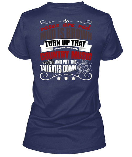 Country Music And Put The Tailgates Down T Shirt, I Love Music T Shirt