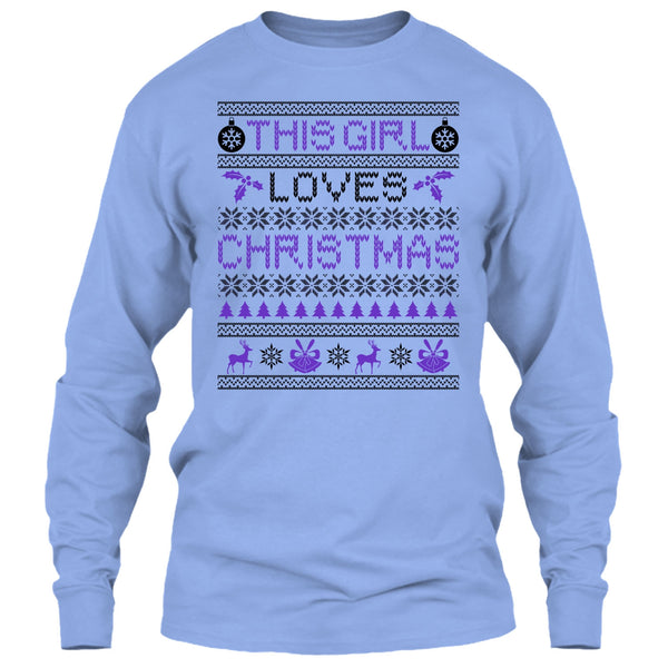 This Girl Loves Christmas T Shirt, Awesome Merry Christmas T Shirt