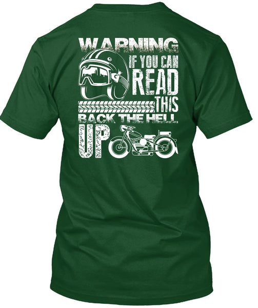 You Can Read T Shirt, This Back The Hell Up T Shirt