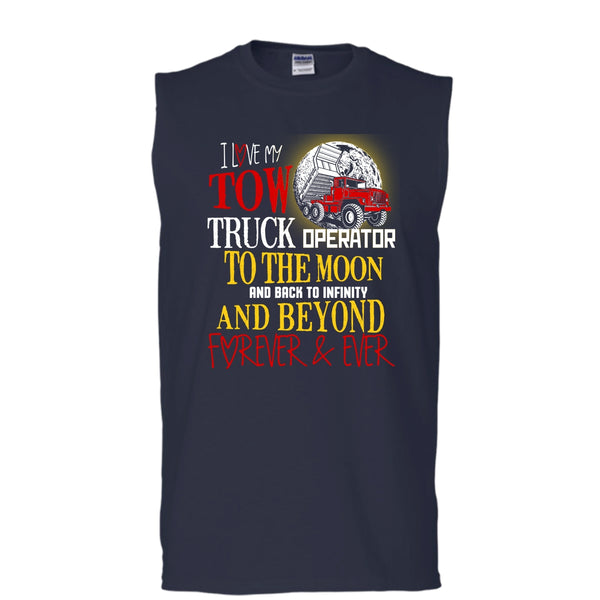 I Love My Tow Truck Operator T Shirt, Coolest Truck Operator Tank Top (Men's Cotton Sleeveless)