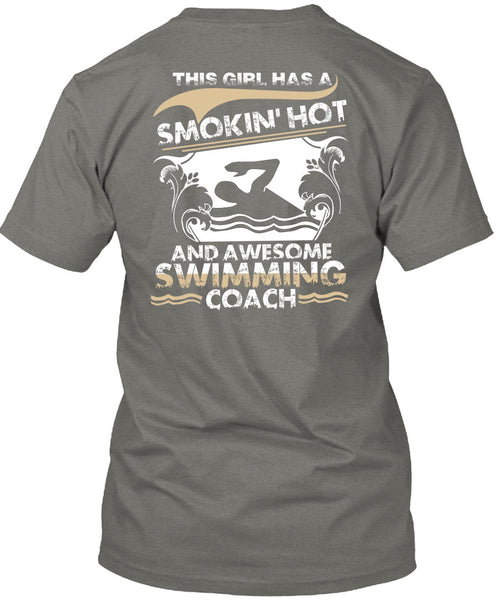 Awesome Swimming Coach T Shirt, Being A Swimmer T Shirt