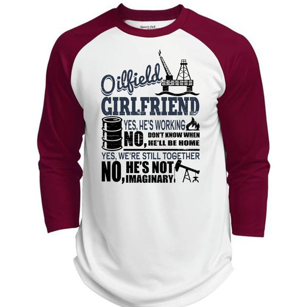 Oilfield Girlfriend T Shirt, Being A Girlfriend T Shirt, Awesome T-Shirts  (Polyester Game Baseball Jersey)