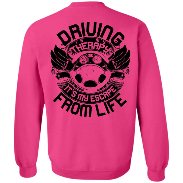 I Love Car T Shirt, Driving Is My Therapy Sweatshirt
